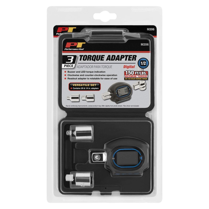 Performance Tool M206 Digital Torque Adapter (1/2'' Drive & includes