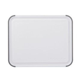 KitchenAid KEG700NOSMGA Classic 35 x 28 cm with Trench Non-Slip Chopping Board Polypropylene Plastic White