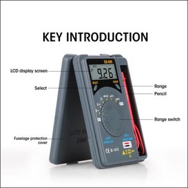RZ 미니 멀티미터 자동 200MVto AC 전압계 600V 휴대용 테스터 포켓 범위 RZ Mini Multimeter Automatic 200MV to AC Voltage Meter 600V Portable Tester Pocket Range [XB 866]