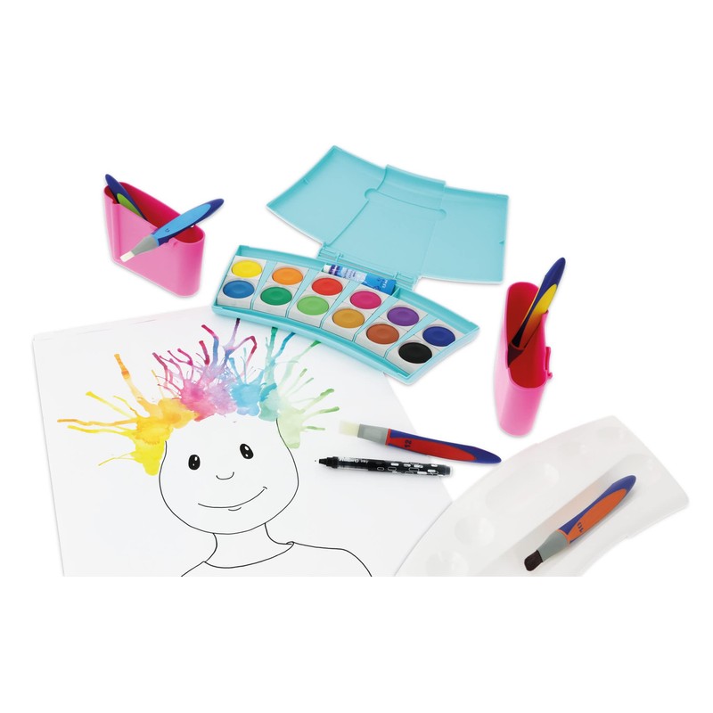 Pelikan 701198 ProColor Paint Box Turquoise / Pink 12 Colours