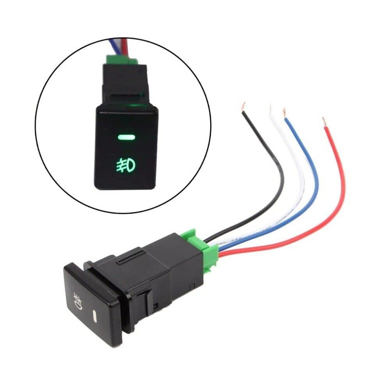 DC12V Front Fog light Push Switch 4 Wire Button For