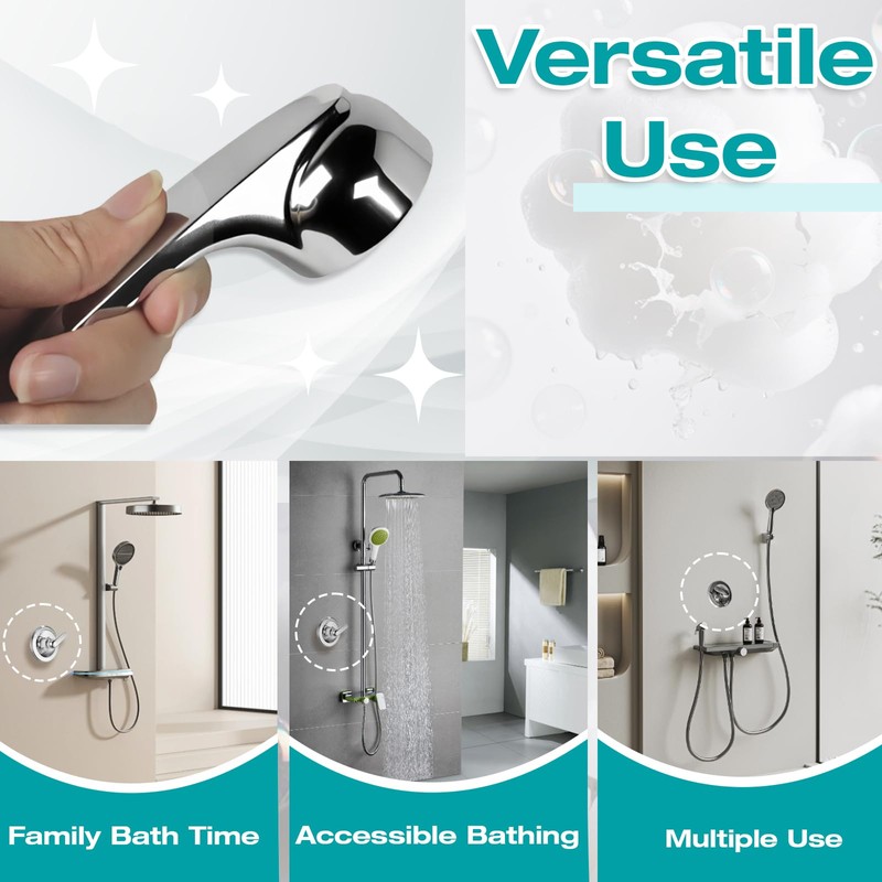 RP48717 Chrome Shower Handle Replacement Accessories Compatible with Delta 13/14