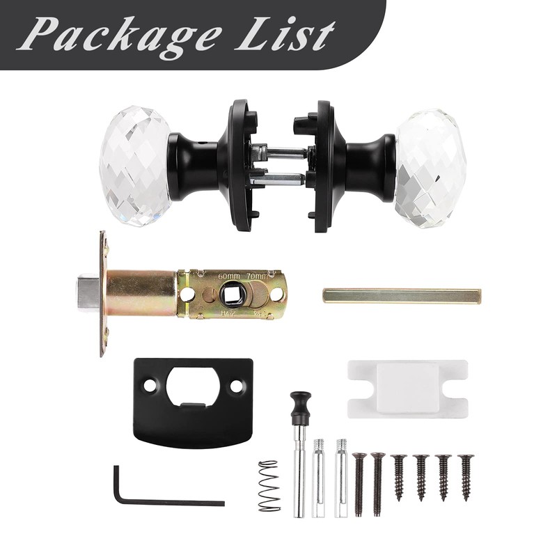 Probrico Heavy Duty Privacy Door Knobs for Bedroom/Bathroom 3 Pack,