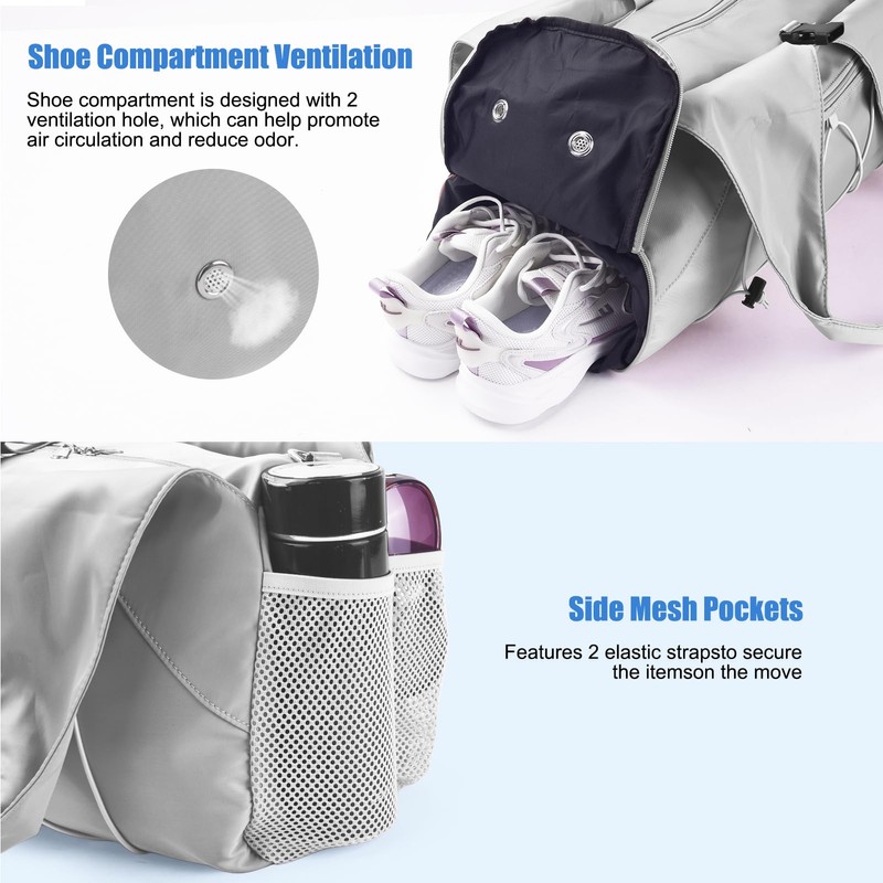 forestfish Gym Bag For Women With Yoga Mat Holder &