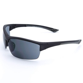 VITENZI - Gafas de sol bifocales semi sin montura TR90 para lectores envolventes para leer bajo el sol Chieti en negro 2.75