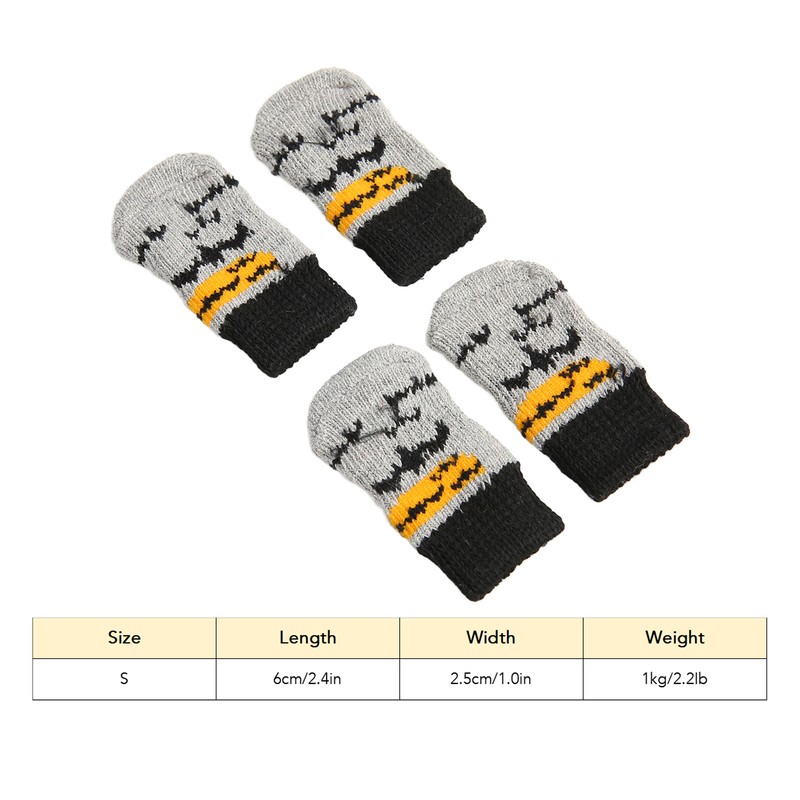 5 Pairs Christmas Dog Socks Cotton Scratch Resistant Prevent Slipping