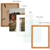 XKIILH 6x8 Picture Frame Teak Solid Wood with Real Glass