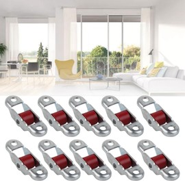Sliding Door Window Pulley, 10pcs Sliding Door Window Pulley With Base 12mm For Sliding Door Hardware