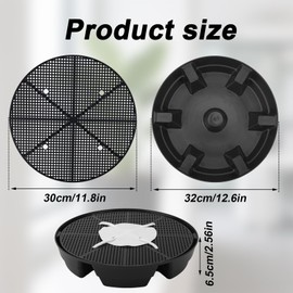 4pcs Auto Plant Watering Devices, Plastic Self-Watering Base with Cotton Fabric & Rope Automatic Autopots Water Planter Saucer Stand Trays for Greenhouse Indoors Grow Tents Grow Bags Accessories