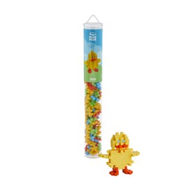 Plus-Plus 9604276 Ingenious Construction Toy, Chick, Creative Building Blocks Tube, 100 Pieces