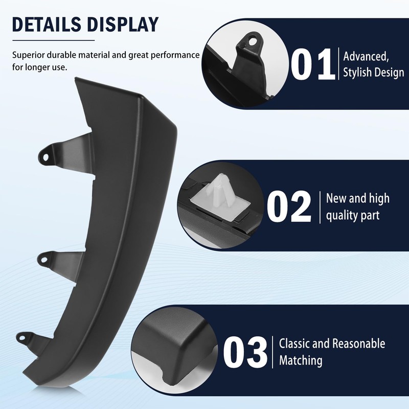 Front Passenger Side Wheel Fender Flare Molding Fit for Ram