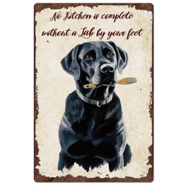 FREEBLOSS Labrador Vintage Metal Tin Sign Home Decor Labrador Sign Retro Labrador Metal Wall Art Sign for Dog Lovers Holiday Idea Labrador Enthusiast Metal Tin Sign