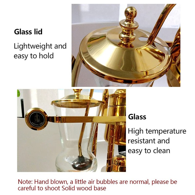 RudiUsoy Siphon Coffee Maker Kit, 400ML/13.5Oz Belgian/Belgium Family Balance Syphon
