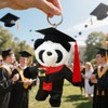 Acewen 1 Piece Class of 2025 Graduation Panda Keychains Graduate
