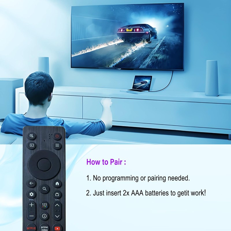 (Pack of 2) RC923A FMB1 TV Remote Control is Suitable