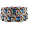 Lilo and Stitch with Flowers 1" Wide Repeat Ribbon Sold