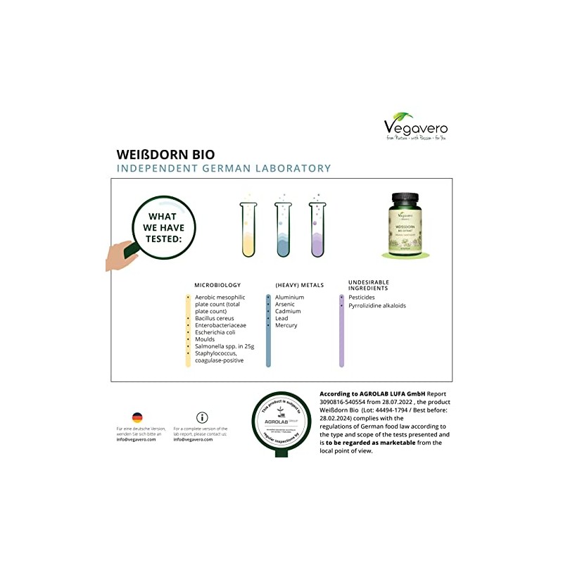 Hawthorn Berry Vegavero® | 700 mg Extract | 100% Organic
