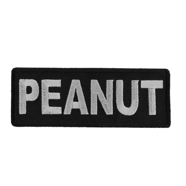 Peanut Patch - 4x1.5 inch. Embroidered Iron on Patch