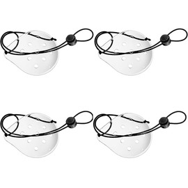 EIHI Pack of 4 Transparent Medical Eye Patches for Adults and Children Adjustable Comfortable Eye Mask After Surgery Breathable Eye Patch for Left or Right
