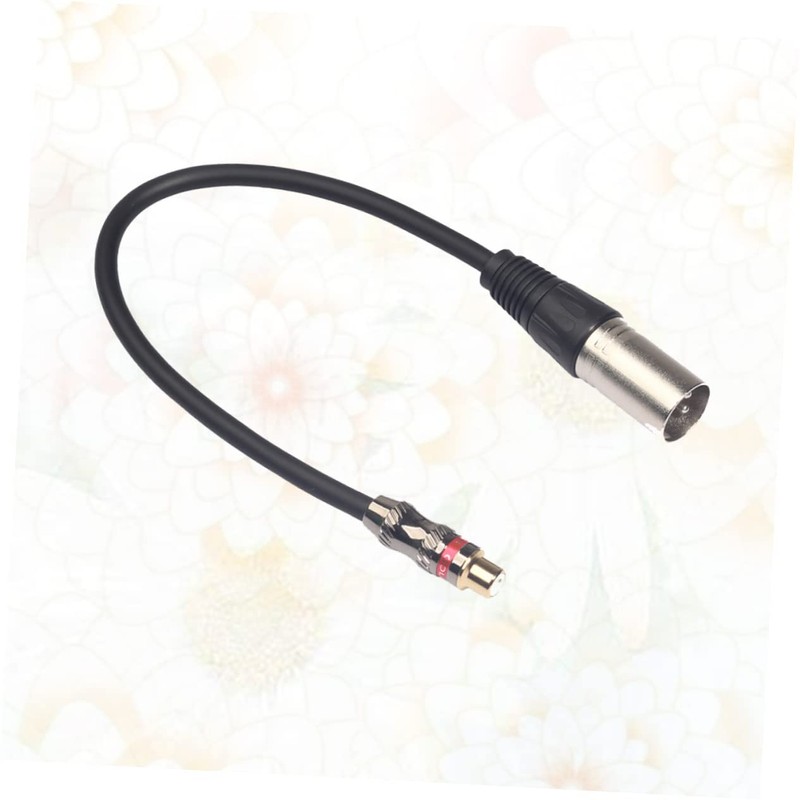 SUPVOX 3pcs Professional Audio Cable RCA to XLR Adapter Black