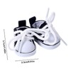 Mikovivi Doll Shoes, Black Mini Cute Canvas Shoes Outfit Replacement