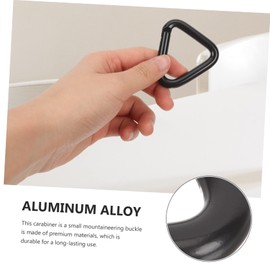 Garneck Triangle Climbing Lock Buckles Connecting Triangle Lock Heavy Locking Carabiner Grappling Hook Key Ring Travel Spring Aluminium Alloy Pack of 15