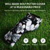 Golf Headcover Putter Skull & Four Leaf Clover, Lightweight Waterproof