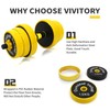VIVITORY Dumbbell Sets Adjustable Weights, 44 to 66 Lbs, Free