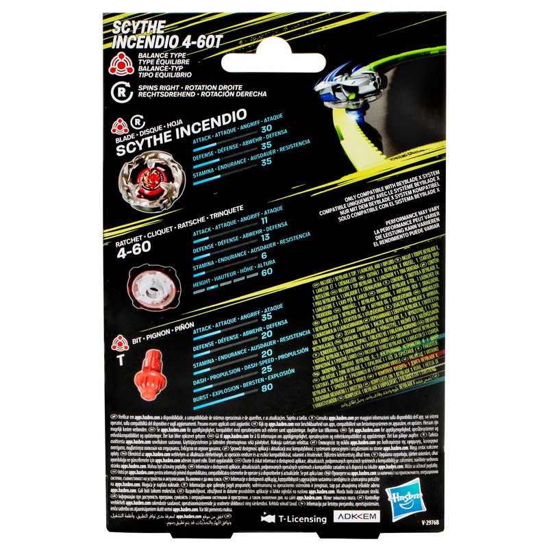 Hasbro Beyblade BBX Scythe Incendio Balance