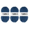 Rebower 3Pcs Navy Blue Acrylic Yarn 400 Yard 4 Ply