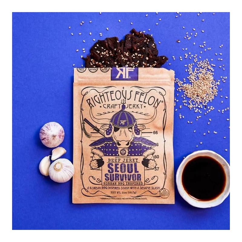 Righteous Felon Beef Jerky - Seoul Survivor Jerky - Gluten-Free