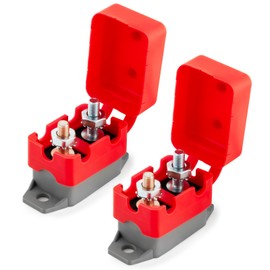 Scelrin 2 Pack 40A Automatic Reset Circuit Breaker Circuit Breaker with Cover Stud Bolt for Automotive and More