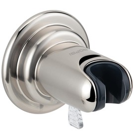 BOPai Vacuum Suction Cup Shower Head Holder, Adjustable 20 Degrees from The Wall - Brushed Nickel
