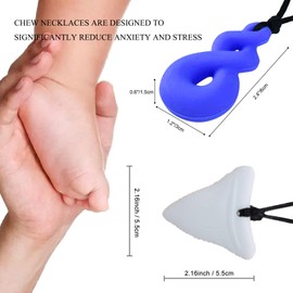 Macher Halskette für autistische Kinder - langlebige und starke Silikon-Kauhalsbänder - Kauanhänger für Jungen und Mädchen