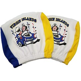 St.Thomas U.S Virgin Islands Headrest Cover Flag Fit for Cars Vans Trucks-Sold by a Pairs