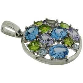 'Sarah Kern "Venus Pendant, Chain Pendant, Zirconia, 925 Sterling Silver, rhodium plated, HEAT Collection, SW00016