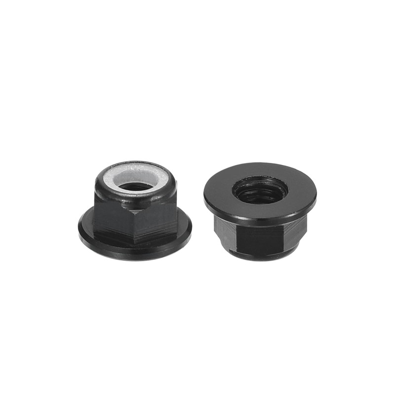 sourcing map 25Pcs M10 Aluminum Alloy Flange Nylon Insert Lock