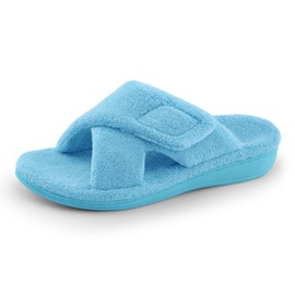 BCSTUDIO - Pantuflas ortopédicas con soporte de arco para mujer, ortopédicas para fascitis plantar, peludas, Azul, 25 cm