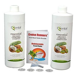 Cruise Runners 2x17.3oz Rum Runners for Cruise Liquor Smuggle Bottle Empty Shampoo Bottles Hidden Alcohol Container Flasks for Liquor Disguise Secret Plastic Flask Discreet