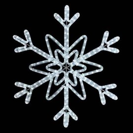 Brilliant Brand Lighting LED Rope Light Snowflake Decoration - Lighted Sign - Cool White - 23.6 Inch