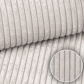 Heko Panels Murano Upholstery Fabric Cord Look Fabric Sold by the Metre Fabric for Sewing Furniture Abrasion Resistance 35000 Cycles Sample 5 x 5 cm Cream