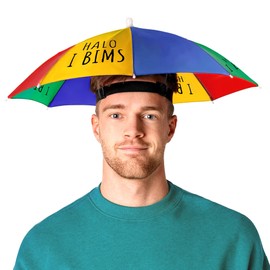SPIELFERKEL Saumäßiger Spaß Umbrella Hat for Parties, Malle & Outdoor - Funny Parasol Hat for Head, Rain & Sun Protection, Ideal for Festivals, Garden, Camping & Events, Lightweight & Adjustable,