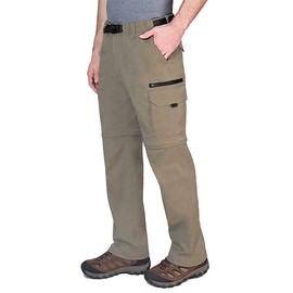BC Clothing Mens Convertible Lightweight Comfort Stretch Cargo Pants or Shorts (Sand, X-Large x 34L)