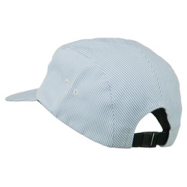 5 Panel Seersucker Racer Cap - Blue OSFM
