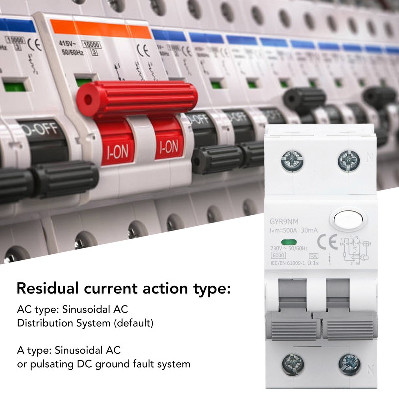 Residual Current Operated Circuit Breaker 1P+N 40A 30mA MCB Protection