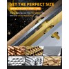 COMOWARE Step Drill Bit for Metal, Titanium Coated, Double Cutting