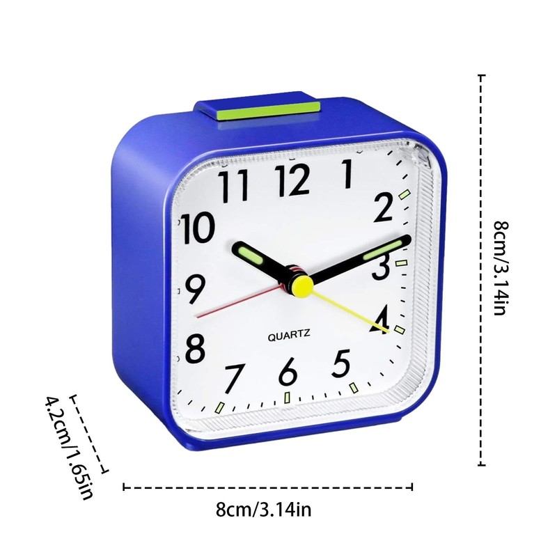 Night Light Small Alarm Clock,Small Portable Bedside Alarm Clock with