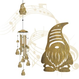 Wind Chimes Outdoor Metal Wind Chimes for Home Lawn Porch Patio Garden Decor for Women Men Mom Grandma Wife Unique Memorial Gift (Gnome)