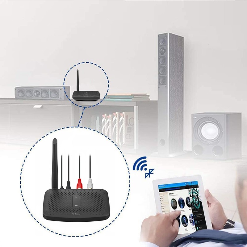 Besign BE-RCA Pro Long Range Bluetooth Adapter for Bluetooth Music
