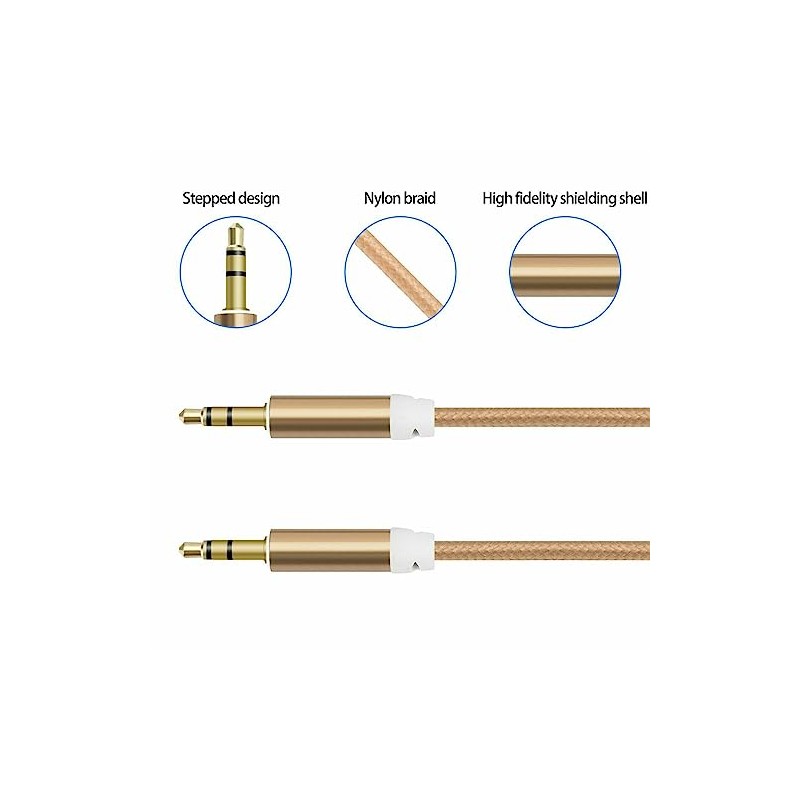 Premium 3.5mm Headphone Audio Cable, Jack to Jack Stereo Aux